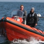 IWDG RIB on a basking shark survey
